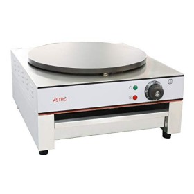 Astro Crêpière Électrique Professionnelle 40 cm - 3 Kw - Plaque en Fonte Revêtement Téflon