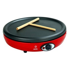 Masterchef Junior - Easy Party 2 en 1 Crêpière Électrique - 2 Plaques Interchangeables pour Crêpes et Mini Crêpes - Puissance