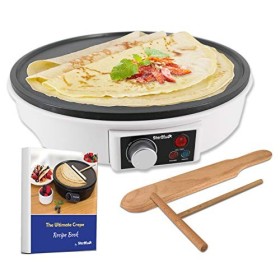 StarBlue Crepiere Electrique De 30,5 Cm, Avec Livre De Recettes Inclus, Et Spatule En Bois, 220-240 V Ca, 50/60 Hz, 1000 W, P
