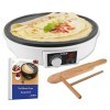 StarBlue Crepiere Electrique De 30,5 Cm, Avec Livre De Recettes Inclus, Et Spatule En Bois, 220-240 V Ca, 50/60 Hz, 1000 W, P