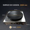 L2G - Crêpière Électrique - Châssis Inox + Plaque de Cuisson Fonte Ø400 mm - Machine à Crêpes Professionnelle avec Thermostat