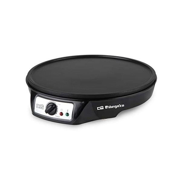 Orbegozo Cm 2360 - Crêpière électrique, surface antiadhésive de 30 cm de diamètre, température réglable, 1000 W