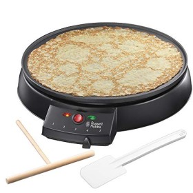 Russell Hobbs Crêpière électrique [Ø30cm - Familiale] Fiesta plaque antiadhésive, spatule et répartiteur incl., idéal pour p
