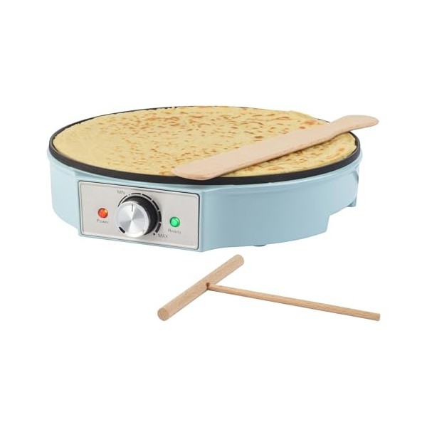 Petra PT6223BLVDE Crêpe Maker – plaque chauffante électrique à crêpes, surface de cuisson antiadhésive, grande plaque de 30 c