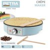 Petra PT6223BLVDE Crêpe Maker – plaque chauffante électrique à crêpes, surface de cuisson antiadhésive, grande plaque de 30 c