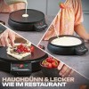 Clatronic Crepes Maker pour crêpes Ø 29cm, Crepe Maker inkl. Distributeur de pâte et revêtement antiadhésif surface, thermost
