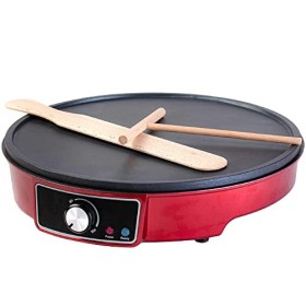 Gadgy ® Crêpière Appareil a Crepe 1000W | 30cm Diamètre | Plaque Antiadhésive | Température Réglable | Râteau et Spatule Incl