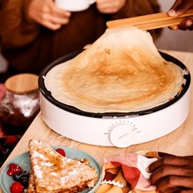Mellerware - Crêpière électrique Slurpy! 1200W | Surface Antiadhésive Plaque Anti-adhérent | Thermostat réglable | Crêpe Make