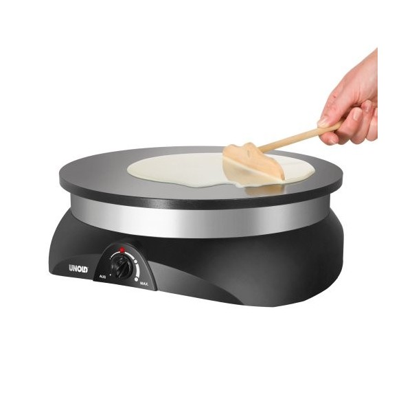 Unold 48155 Crêpière professionnelle avec grande plaque en fonte daluminium