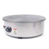 Crêpière électrique ronde 2800 W, dispositif professionnel Crêpière, 45cm, Température ajustable, pour Crêpes sucrées, galett