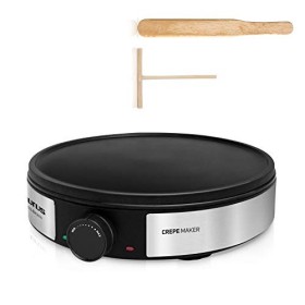 Taurus S164 - Crêpière électrique 1200W, Thermostat réglable, Plaque antiadhésive de 30cm, Stockage vertical, Voyant fonction