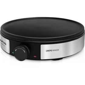 Taurus S164 - Crêpière électrique 1200W, Thermostat réglable, Plaque antiadhésive de 30cm, Stockage vertical, Voyant fonction