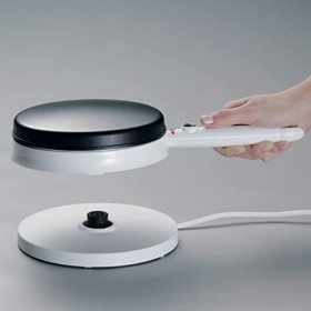 Cloer 677 Crêpière pour crêpes ultra-fines, 700 W, Plaques de cuisson 18.5 cm Ø, Blanc