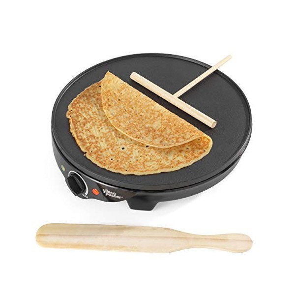 Giles & Posner EK2510GVDEEU7 Crêpière Électrique - Prise EU, Appareil a Crêpe et Galettes, 30 cm Diamètre, Plaque Antiadhésiv