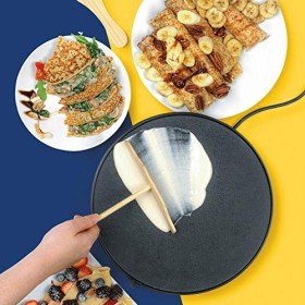 Giles & Posner EK2510GVDEEU7 Crêpière Électrique - Prise EU, Appareil a Crêpe et Galettes, 30 cm Diamètre, Plaque Antiadhésiv