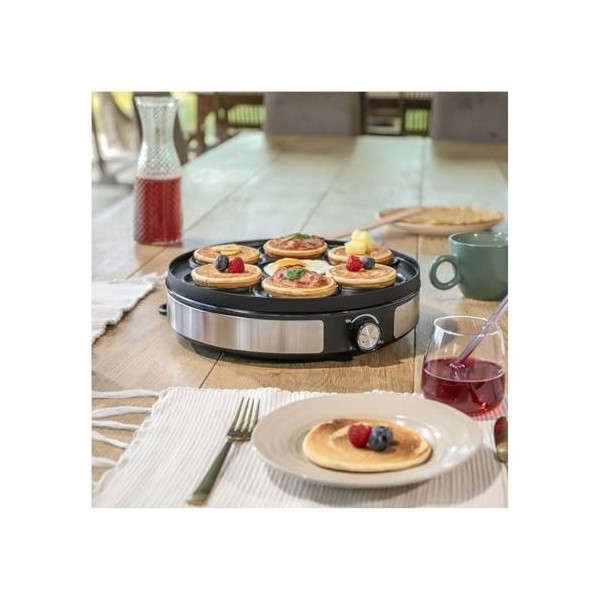 Livoo – Crêpière réversible DOP247 - Ø33 cm/Ø10 cm, 1500W, thermostat réglable, accessoires inclus