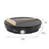 LITTLE BALANCE 8757 Happy Crêpes, Crêpière électrique, Crêpes, Pancakes, Galettes, Thermostat réglable, Sans PFAS, 1200 W, No
