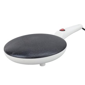 Crêpière électrique de 8 Pouces avec Poignée, Crêpière Antiadhésive, Poêle à Crêpes à Contrôle Automatique de la Température,