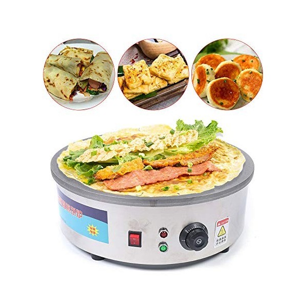 Appareil à crêpes professionnel 2800 W - Qualité supérieure - 45 cm