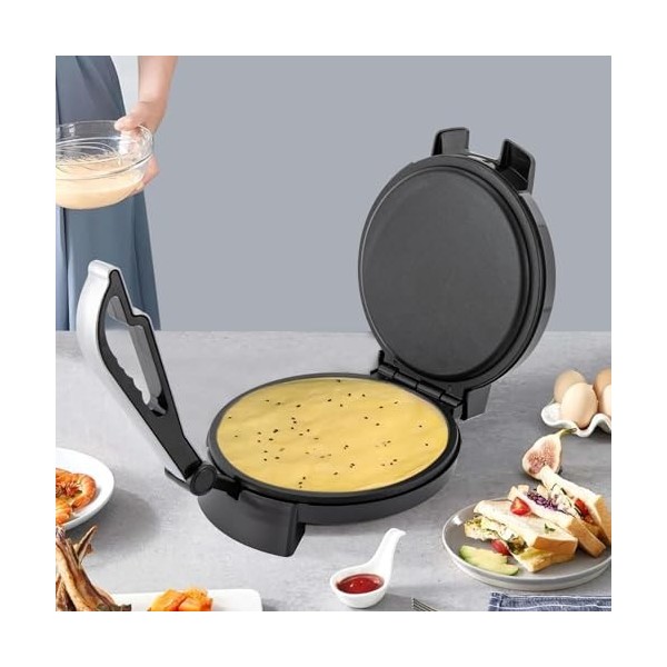 Presse à tortilla 26 cm en fonte Roti Maker en fonte Roti Press Machine à tortilla pour crêpes, pancakes, omelettes, jambon p