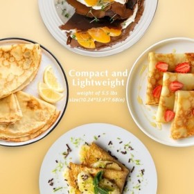 biniliubi CrêPièRe éLectrique Appareil à CrêPes SucréEs Galettes SaléEs Crepe Party RevêTement AntiadhéSif CrêPes Blinis Panc