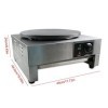 czyuRachel Crêpière, 3000w Φ400mm Crêpière Plaque À Crêpes Cuivre-Électrique Chauffante Crêpière Acier Inoxydable Crêpière Av