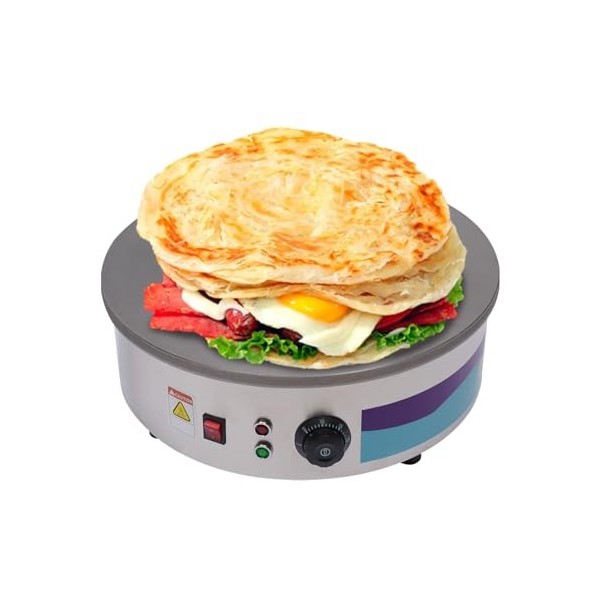 2800w 45cm commercial professionnel en acier inoxydable crepes plaque Crêpes Maker Crêpes Party Plaque de Cuisson Antiadhésiv