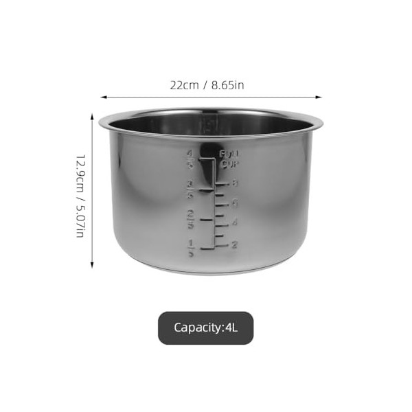 Casserole électrique de rechange pour cuisinière intérieure antiadhésive en acier inoxydable, cuisinière intérieure pour cuis