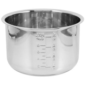 Amosfun Pot de cuisson intérieur de 4 L en acier inoxydable pour cuiseur à riz - Accessoires pour machine à riz
