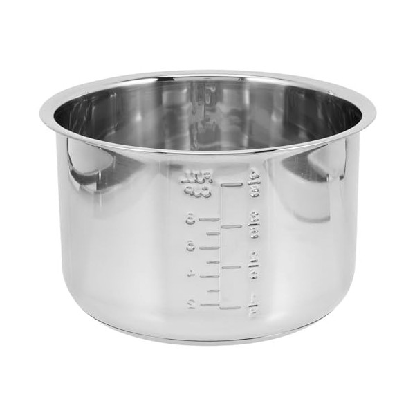 Amosfun Pot de cuisson intérieur de 4 L en acier inoxydable pour cuiseur à riz - Accessoires pour machine à riz