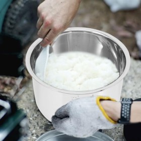Amosfun Pot de cuisson intérieur de 4 L en acier inoxydable pour cuiseur à riz - Accessoires pour machine à riz