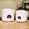 REISHUNGER Cuiseur à riz & cuiseur vapeur avec revêtement céramique, blanc, 1,8L - jusquà 10 portions - Préparation rapide s