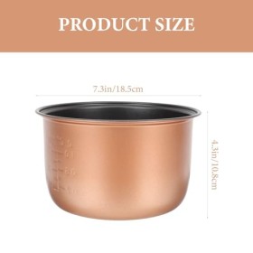 Cabilock Cuiseur à riz - Pot intérieur de rechange - 3 l - Antiadhésif - Accessoire de rechange pour multicuiseur à riz - Réc