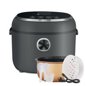 AMZCHEF Mini cuiseur de riz 2L multifonctionnel pour 1-4 personnes,4 tasses non cuit ,Rice Cooker de riz 400W,7 fonctions de