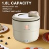 Cuiseur à Riz électrique, Petit Cuiseur à Riz Antiadhésif 1,8 L, Cuiseur à Riz Portable 300 W One Touch pour 1 à 2 Personnes,