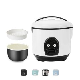 MOOSUM Cuiseur à riz & bouton unique,0,8L Petite capacité,Pour 2-5 personnes,Préparation rapide sans brûler - Avec fonction m
