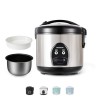 MOOSUM Cuiseur à riz & bouton unique,0,8L Petite capacité,Pour 2-5 personnes,Préparation rapide sans brûler - Avec fonction m