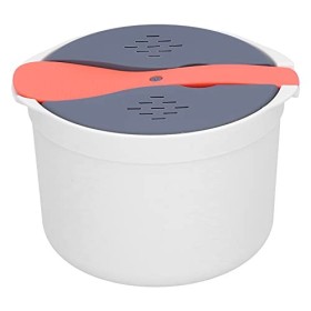 Cuiseur à riz pour micro-ondes, 2 L, cuiseur à riz à 2 couches, résistant aux hautes températures, pour la cuisine à la maiso