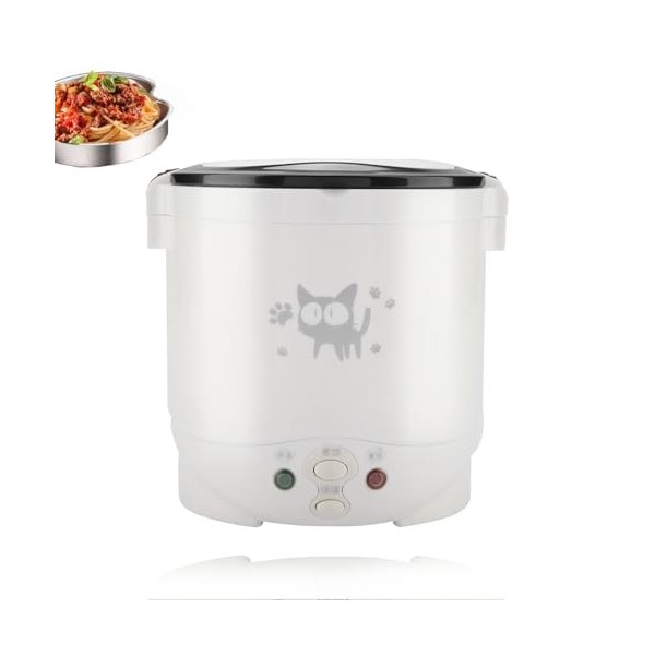 Petit Cuiseur à Riz, Cuiseur à Riz Multifonctionnel Portable, Boîte à Déjeuner électrique Automatique 12 V sur Pot à Bâton po