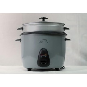 KRITE Rice Cooker [Large Capacity] Stainless Steel 1.5L, 8 portions, spoon & pod included, Auto Shut-Off & Keep Warm, Also i