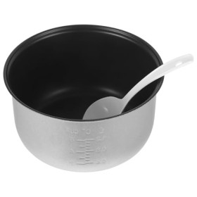 Housoutil Mini cuiseur à riz intérieur en acier inoxydable - Pot de rechange pour cuiseur à riz avec cuillère à riz en option