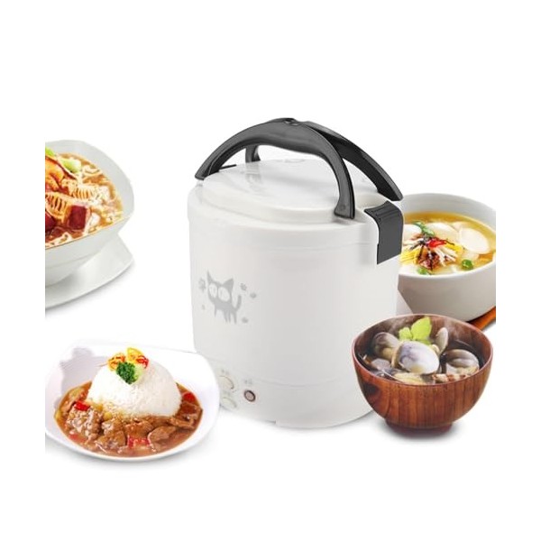 Cuiseur à Riz 12 V Mini Cuiseur à Riz électrique pour Voiture, Cuiseur à Riz Portable pour Voiture, 100 W 1 L, Cuiseur à Riz 