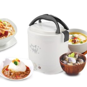 Cuiseur à Riz 12 V Mini Cuiseur à Riz électrique pour Voiture, Cuiseur à Riz Portable pour Voiture, 100 W 1 L, Cuiseur à Riz 