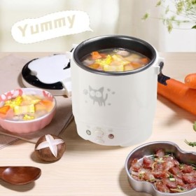 Cuiseur à Riz 12 V Mini Cuiseur à Riz électrique pour Voiture, Cuiseur à Riz Portable pour Voiture, 100 W 1 L, Cuiseur à Riz 