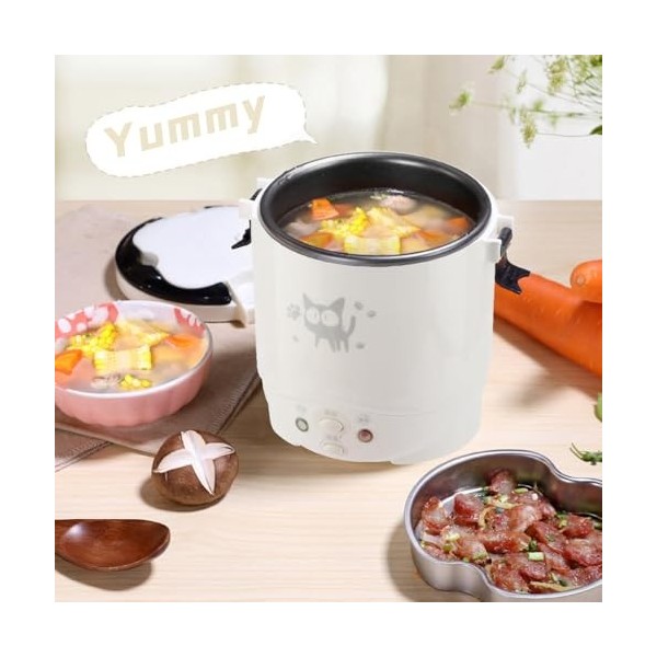 Cuiseur à Riz 12 V Mini Cuiseur à Riz électrique pour Voiture, Cuiseur à Riz Portable pour Voiture, 100 W 1 L, Cuiseur à Riz 