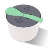 MEKOTRIN Cuiseurs de Riz Micro Onde, 2L Rice Cooker Mini Auto Cuiseur de Riz avec Cuillère Couvercle Passoire et Pot Cuit Vap