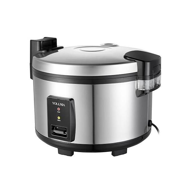 Yollnia Grande Cuiseur à riz, 20 L, riz pouvant accueillir jusquà 35-50 personnes sans le brûler, avec fonction maintien au 