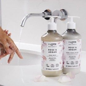 I Love Naturals Rose & Argan Hand & Body Lotion, Essential Oils Of Rose & Patchouli, Crafted With Ingredients Such as Shea Bu