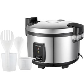 Yollnia Cuiseur de Riz [23L Grande Capacité] Pour 50-80 personnes, antiadhésif, sans le brûler, avec fonction maintien au cha