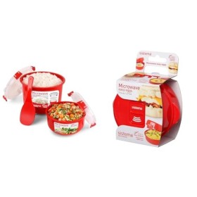 Sistema micro-ondes, cuiseur vapeur pour le riz 2,6 l micro-ondes, récipient rond & Micro-ondes Easy Eggs | Récipient alime